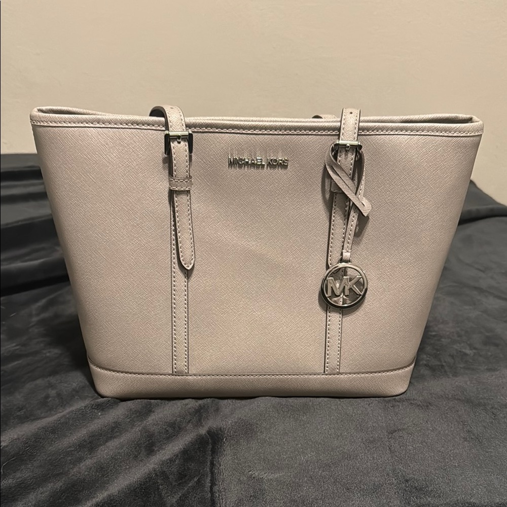 Michael Kors Jet Set Travel Saffiano Leather Tote Bag with bag